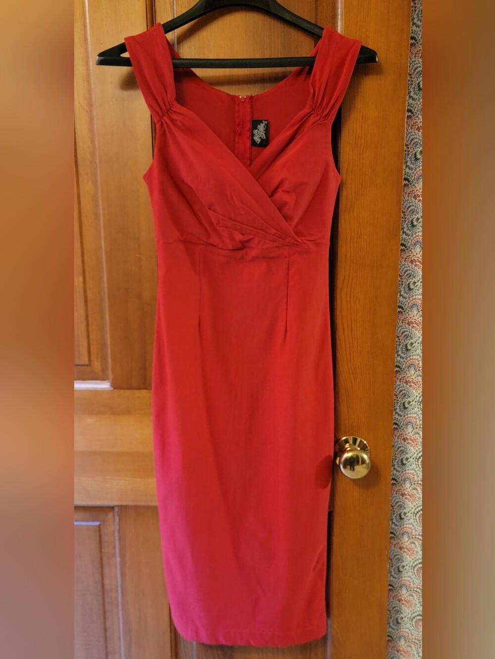 Steady Clothing Red Diva Wiggle Pinup Pencil Dress Retro Rockabilly Size Medium
